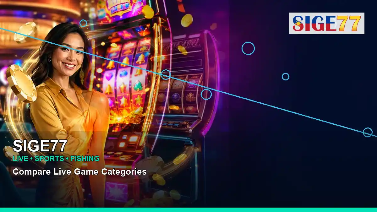SIGE77 left-framed duo online slot games highlighting mobile-friendly casino play