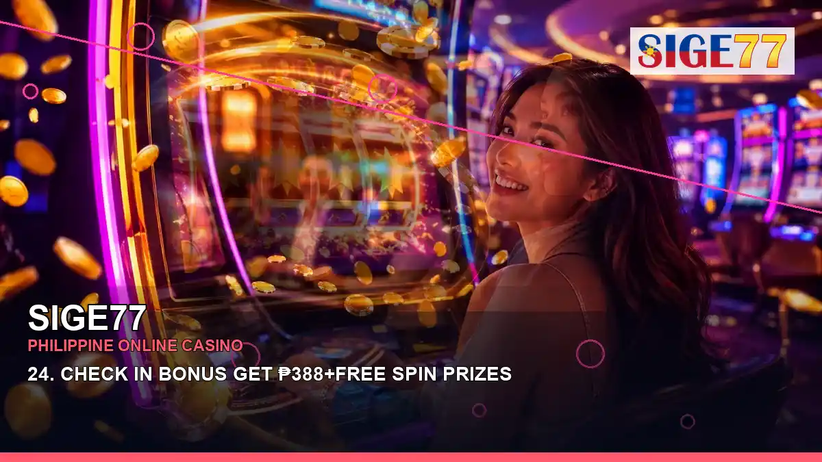 SIGE77 neon-lit neon jackpot slot games in a layered collage layout for Philippine players