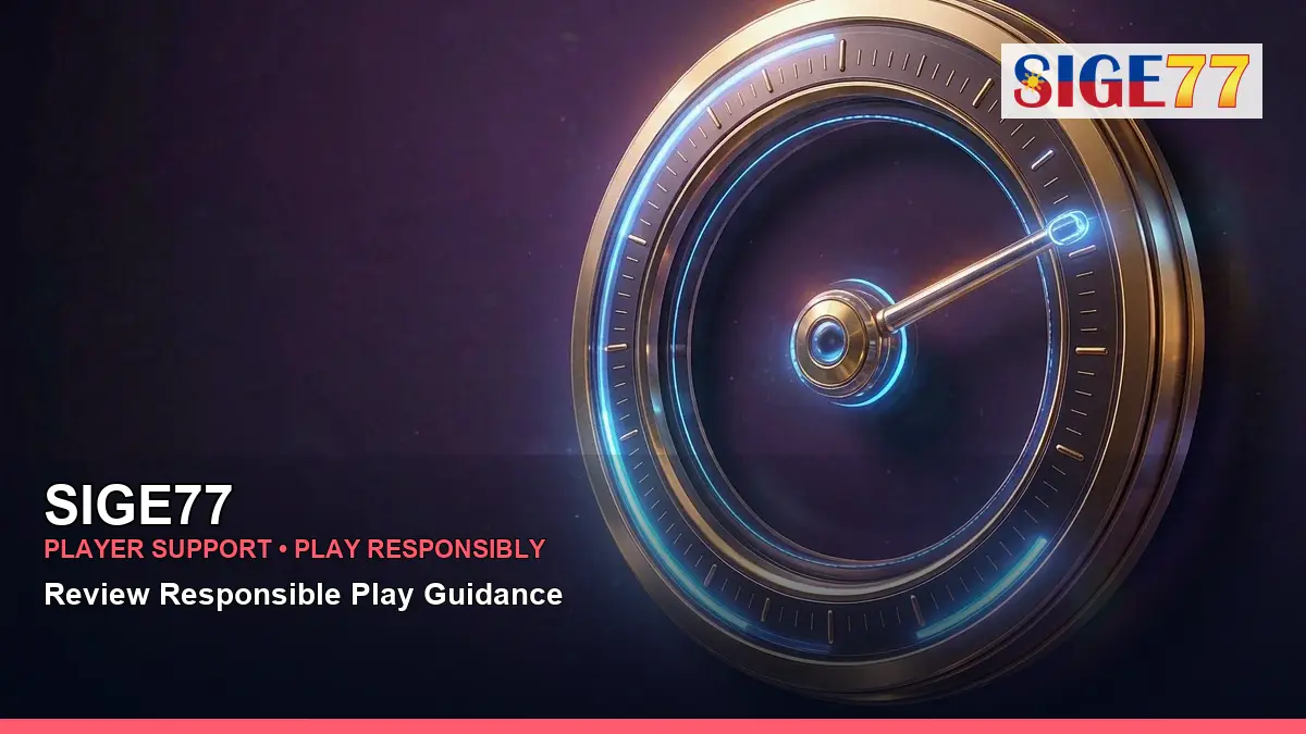 SIGE77 high-energy play responsible gaming guide in a mindful pause layout for Philippine players
